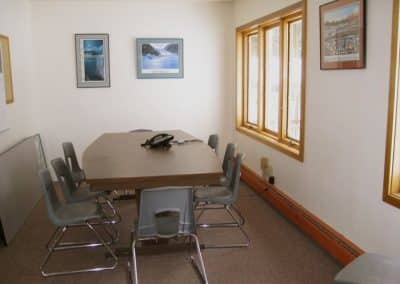 The small conference room is for serious business.