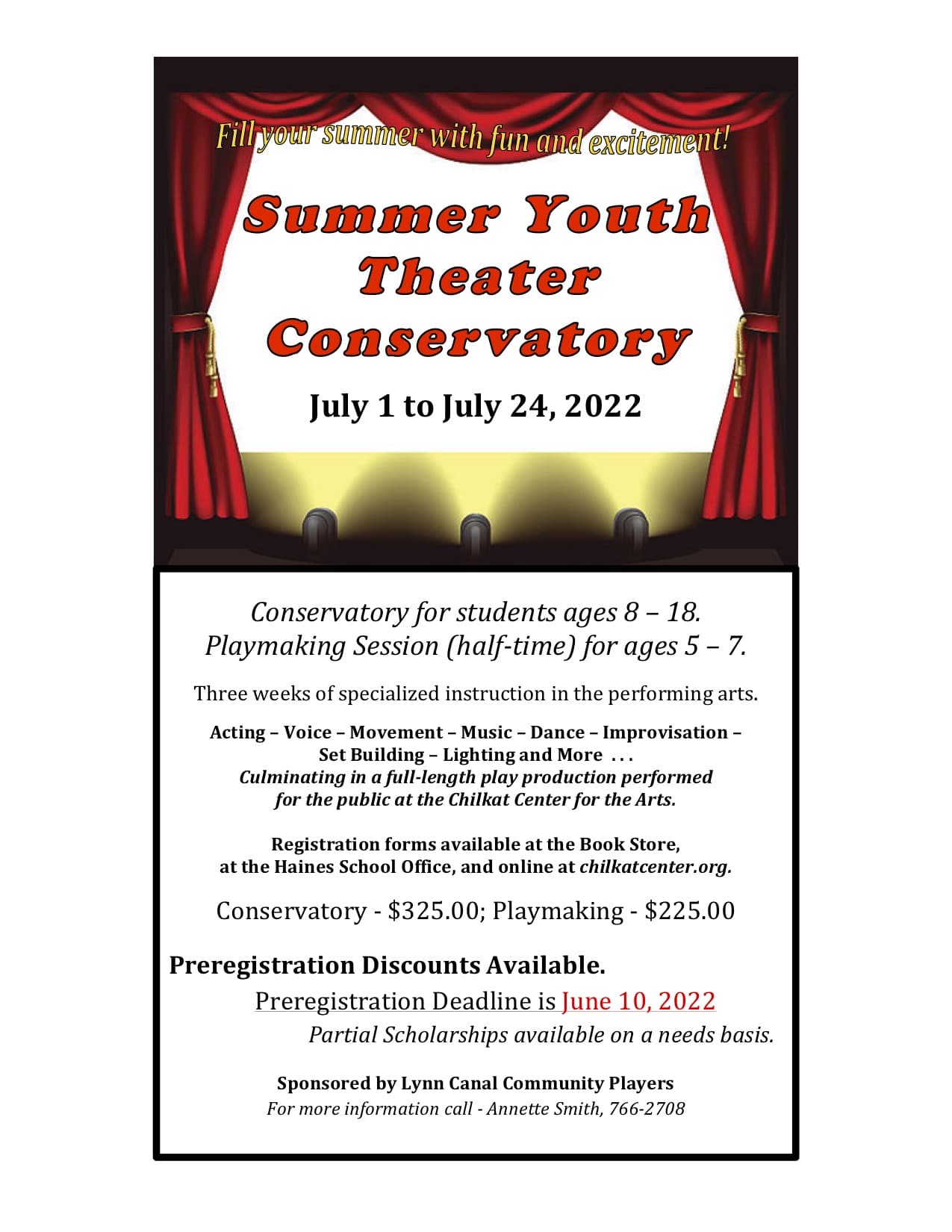 Summer Youth Theater Conservancy (click for registration link)